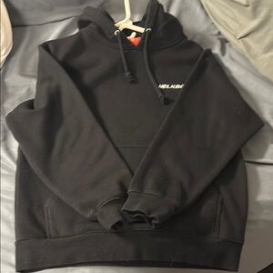 Black Hoodie with White Logo